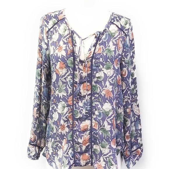 LUCKY BRAND Womens Floral Boho Floral Top Size S - Picture 4 of 8